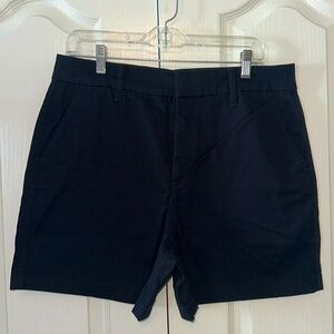 Gloria Vanderbilt Mid Rise Stretch Twill Chino Shorts Size 12 Black New